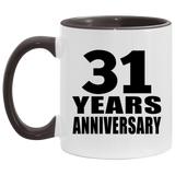 31st Anniversary 31 Years - 11oz Accent Mug Black