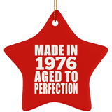 48th Birthday Made In 1976 Aged to Perfection - Star Ornament