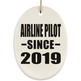Airline Pilot Since 2019 - Oval Ornament