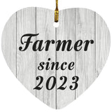 Farmer Since 2023 - Heart Ornament F