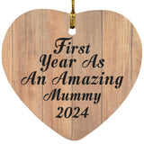 First Year As An Amazing Mummy 2024 - Heart Ornament C