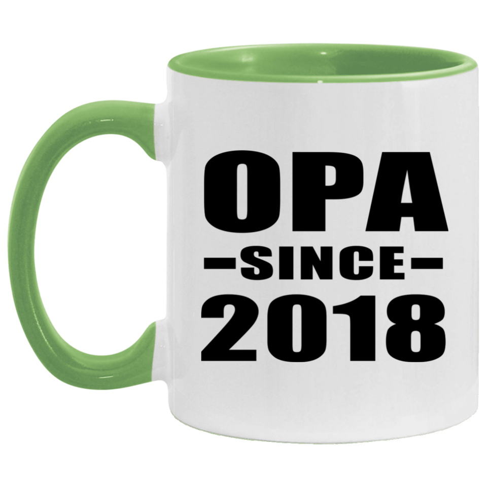 Opa Since 2018 - 11oz Accent Mug Green