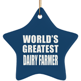 World's Greatest Dairy Farmer - Star Ornament