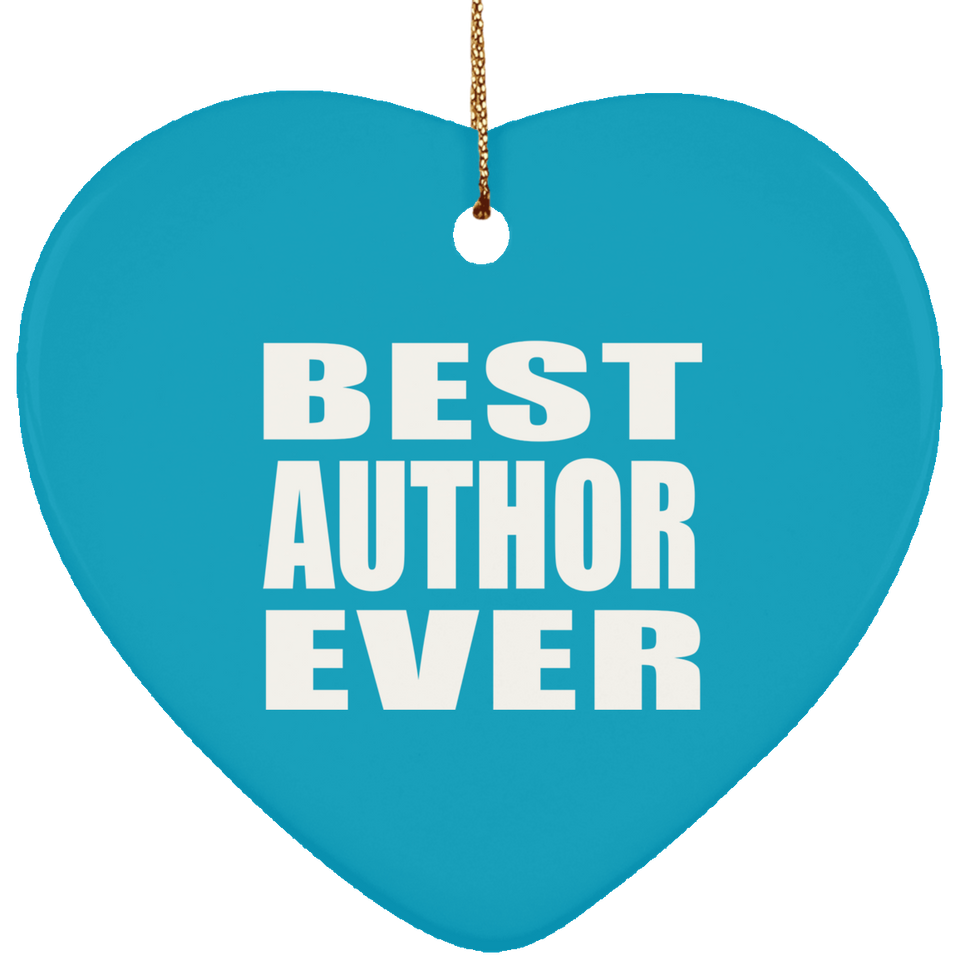Best Author Ever - Heart Ornament