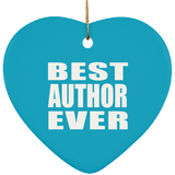 Best Author Ever - Heart Ornament