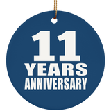 11th Anniversary 11 Years Anniversary - Circle Ornament