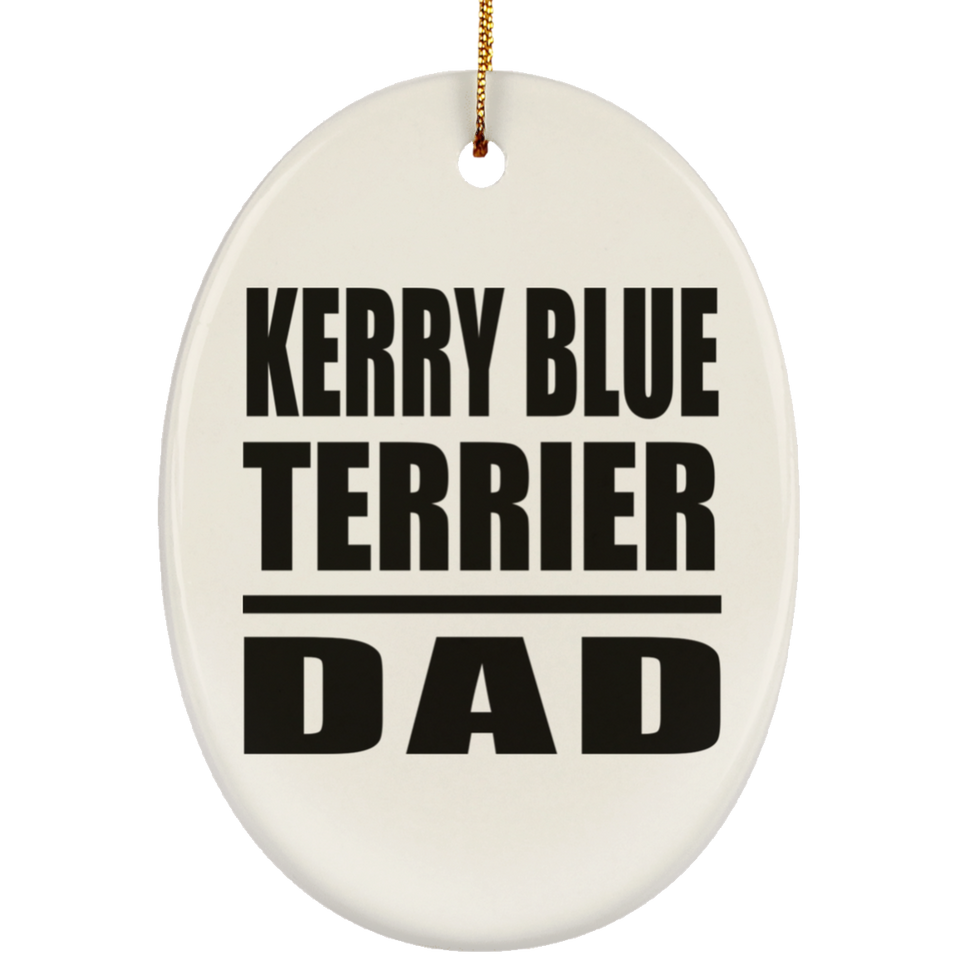 Kerry Blue Terrier Dad - Oval Ornament