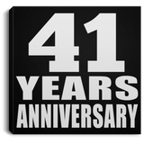 41st Anniversary 41 Years Anniversary - Canvas Square