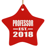 Professor Est. 2018 - Star Ornament