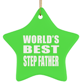 World's Best Step Father - Star Ornament