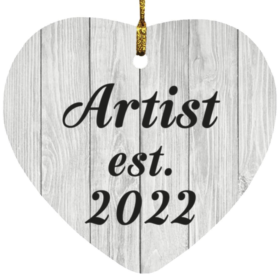 Artist Established Est. 2022 - Heart Ornament F