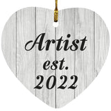 Artist Established Est. 2022 - Heart Ornament F