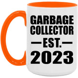 Garbage Collector Established EST. 2023 - 15oz Accent Mug Orange