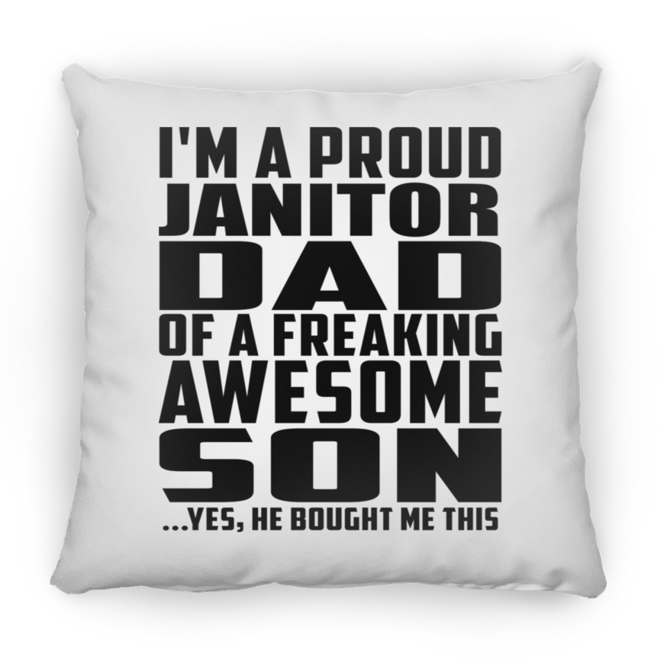 Proud Janitor Dad Of Awesome Son - Throw Pillow