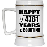 Happy 69th Anniversary Square Root of 4761 Years & Counting - Beer Stein