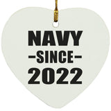 Navy Since 2022 - Heart Ornament