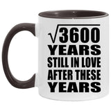 60th Anniversary Square Root of 3600 Years Still In Love - 11oz Accent Mug Black