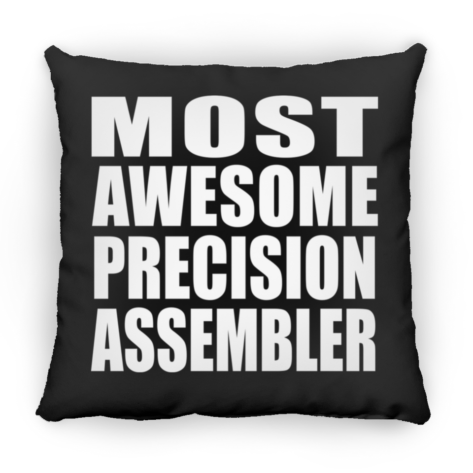 Most Awesome Precision Assembler - Throw Pillow Black