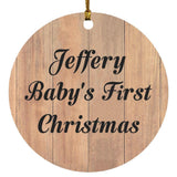 Jeffery Baby's First Christmas - Circle Ornament C