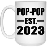 Pop-Pop Established EST. 2023 - 15oz Coffee Mug