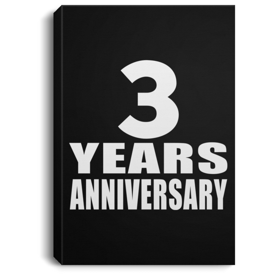 3rd Anniversary 3 Years Anniversary - Canvas Portrait