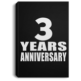 3rd Anniversary 3 Years Anniversary - Canvas Portrait