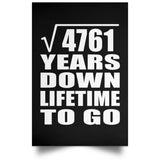 69th Anniversary Square Root of 4761 Years Lifetime To Go - Poster Portrait