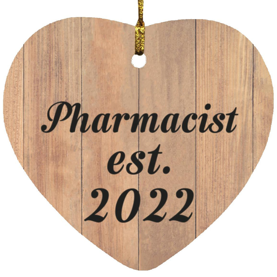 Pharmacist Established Est. 2022 - Heart Ornament C
