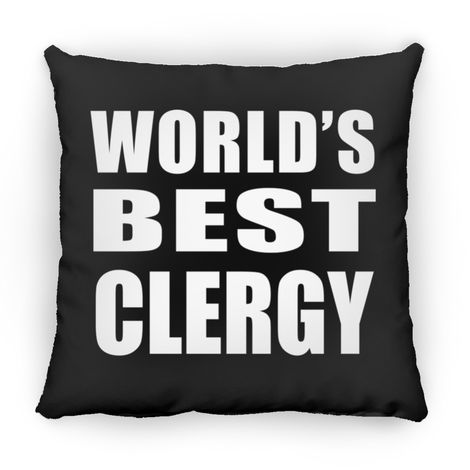 World's Best Clergy - Throw Pillow Black