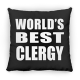 World's Best Clergy - Throw Pillow Black