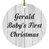 Gerald Baby's First Christmas - Circle Ornament F