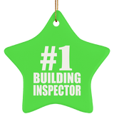 Number One #1 Building Inspector - Star Ornament