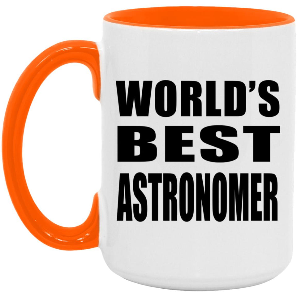 World's Best Astronomer - 15oz Accent Mug Orange
