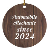 Automobile Mechanic Since 2024 - Circle Ornament D