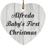 Alfredo Baby's First Christmas - Heart Ornament F
