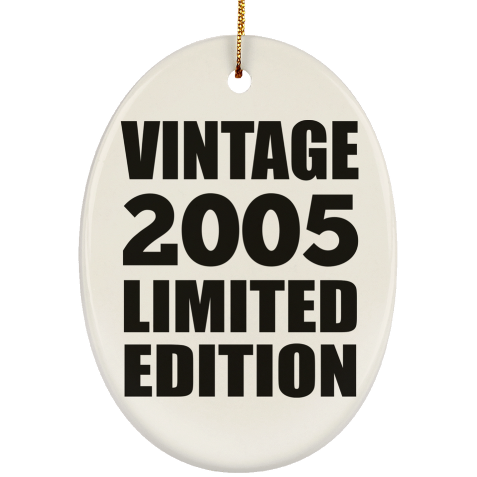 19th Birthday Vintage 2005 Limited Edition - Oval Ornament