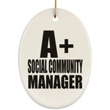 A+ Social Community Manager - Oval Ornament