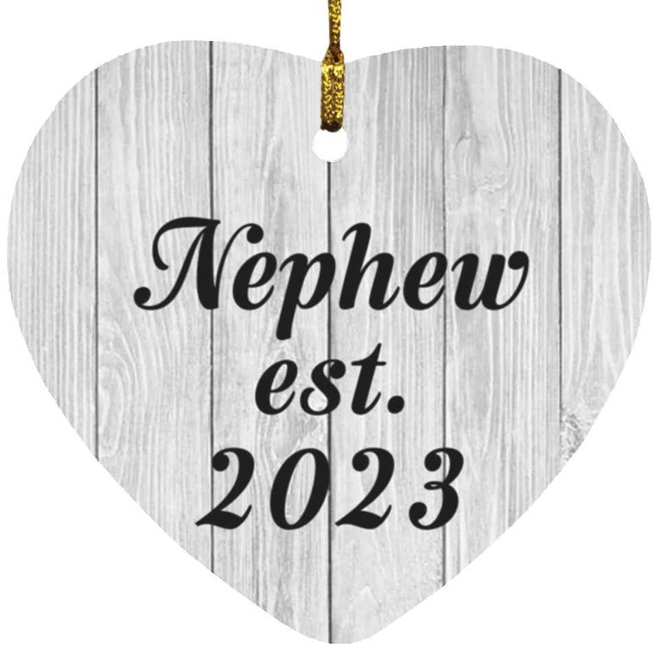 Nephew Established Est. 2023 - Heart Ornament F
