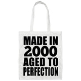 24th Birthday Made In 2000 Aged to Perfection - Tote Bag White