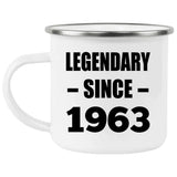 61st Birthday Legendary Since 1963 - 12oz Camping Mug