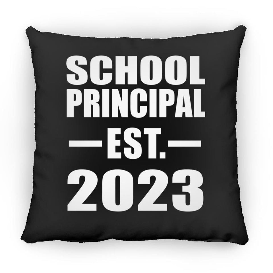 School Principal Established EST. 2023 - Throw Pillow Black