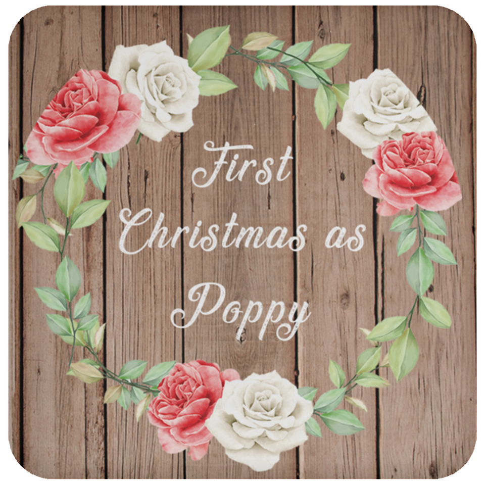 First Christmas As Poppy - Drink Coaster B