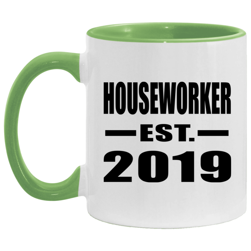 Houseworker Established EST. 2019 - 11oz Accent Mug Green