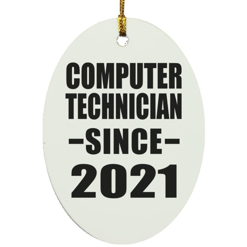 Computer Technician Since 2021 - Oval Ornament