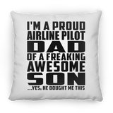 Proud Airline Pilot Dad Of Awesome Son - Throw Pillow