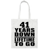 41st Anniversary 41 Years Down Lifetime To Go - Tote Bag White