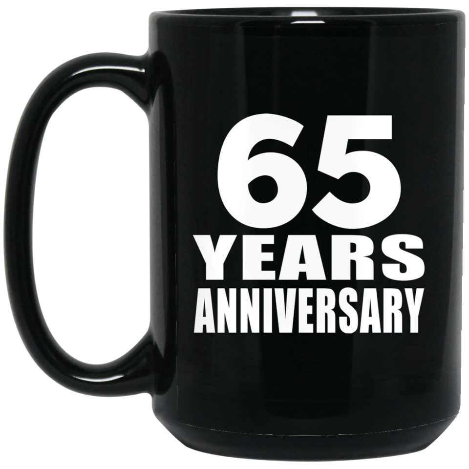 65th Anniversary 65 Years - 15 Oz Coffee Mug Black
