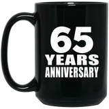 65th Anniversary 65 Years - 15 Oz Coffee Mug Black