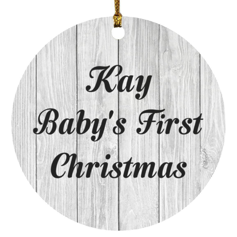 Kay Baby's First Christmas - Circle Ornament F
