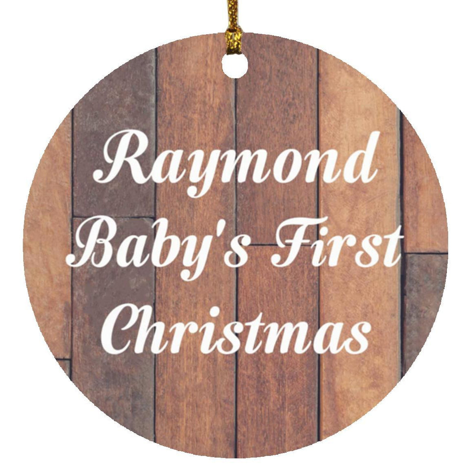 Raymond Baby's First Christmas - Circle Ornament E